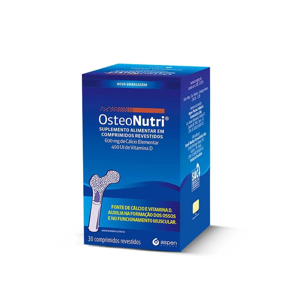 Cálcio 600mg + Vitamina D 400UI Osteonutri 30 comprimidos