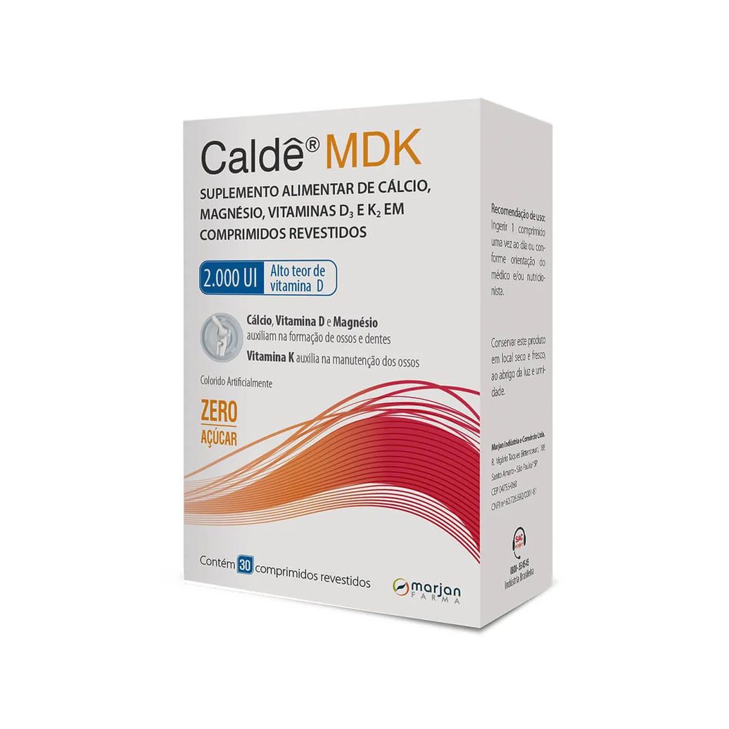 Cálcio Caldê MDK 2000UI 30 comprimidos