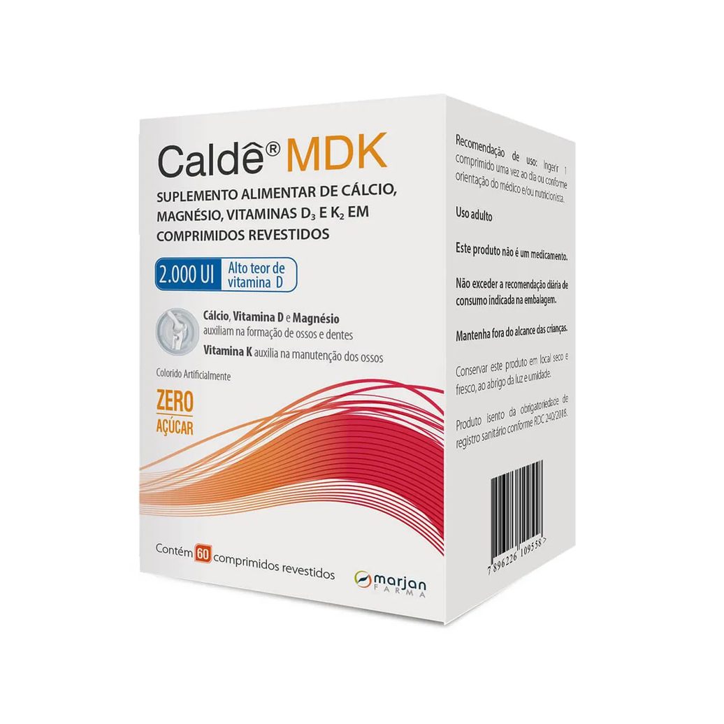 Cálcio Caldê MDK 2000UI 60 comprimidos