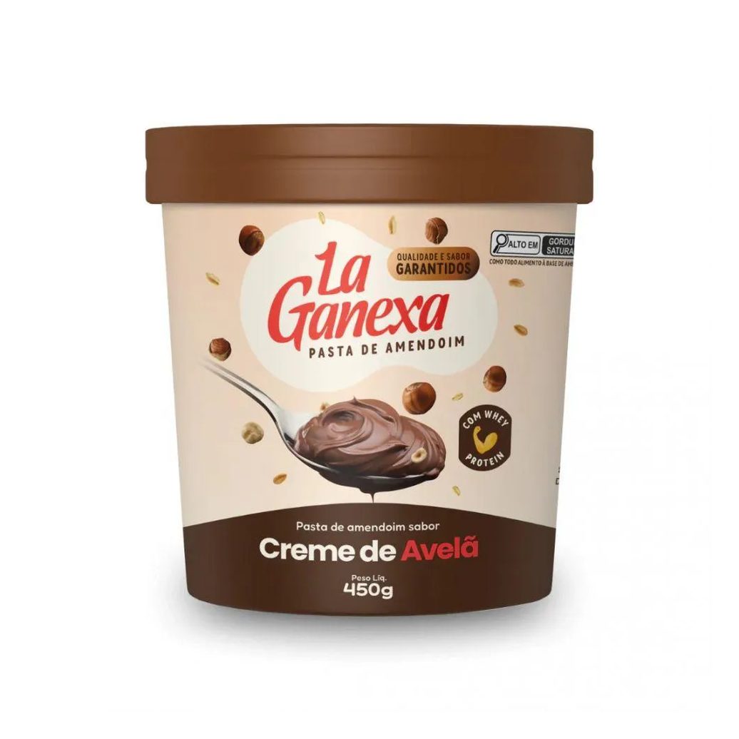 Pasta de Amendoim Integral Gourmet (450g) – Sabor: Creme de Avelã (nova Embalagem)
