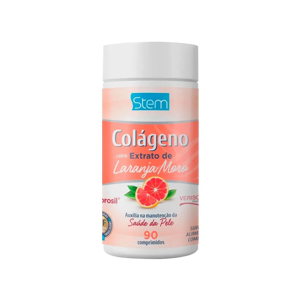 Colageno Com Extrato De Laranja Moro Com 90 Comprimidos Stem