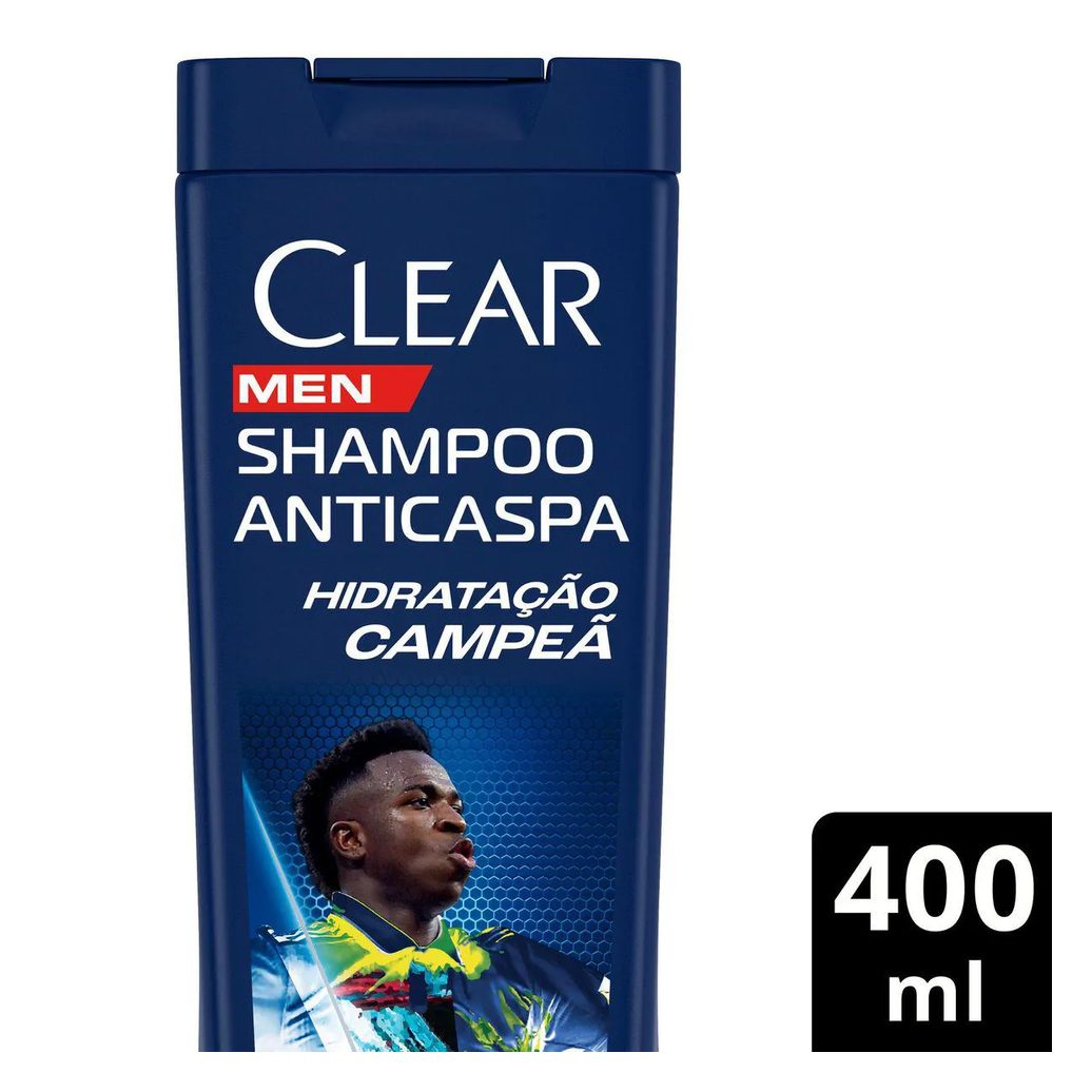 Shampoo Anticaspa Clear Men Hidratação Campeã Vini Júnior 400ml