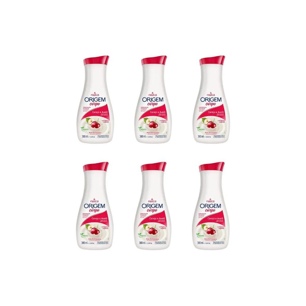 Hidratante Corporal Origem 380ml Cereja Avela – Kit C / 6un
