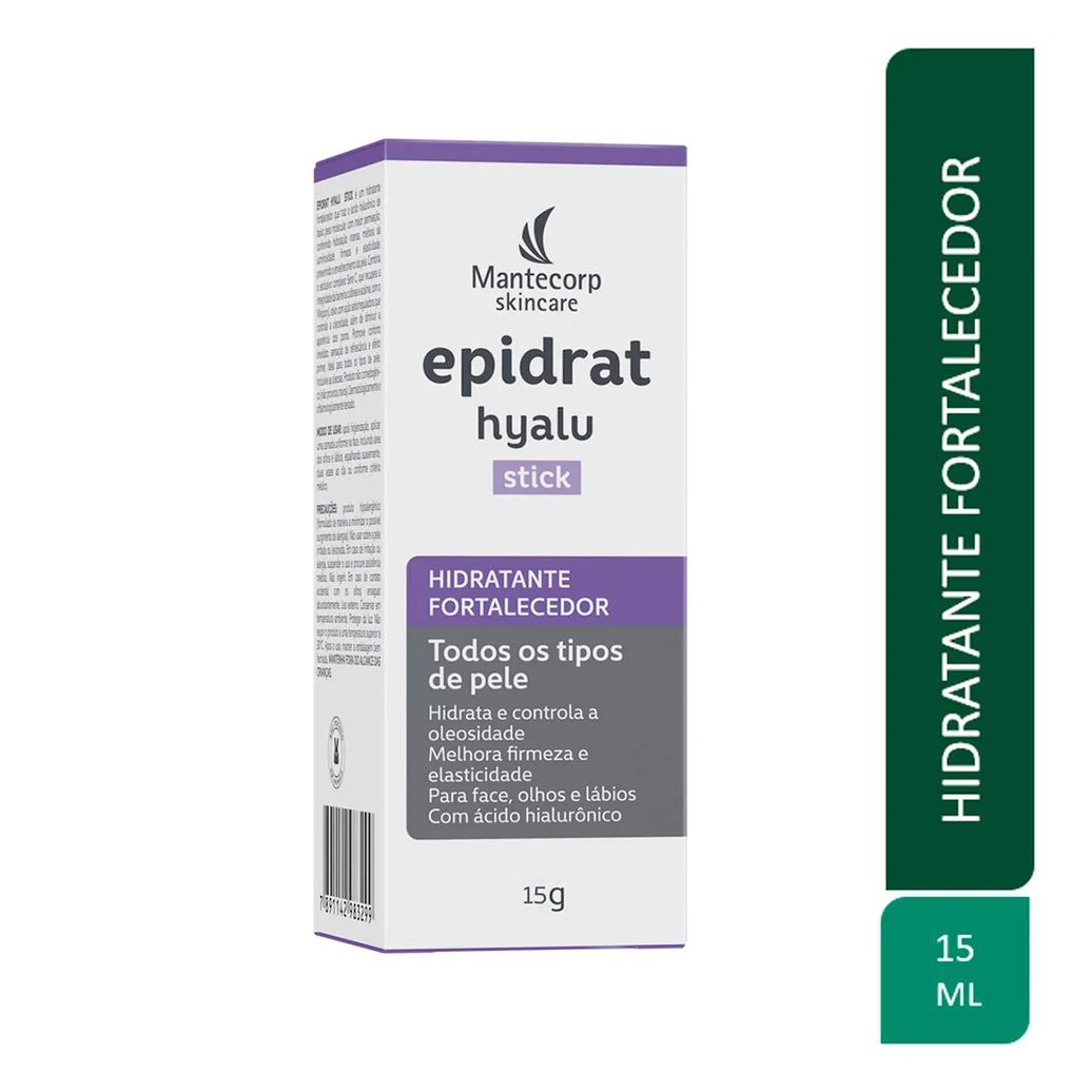Hidratante Fortalecedor Facial Epidrat Hyalu Stick 15g