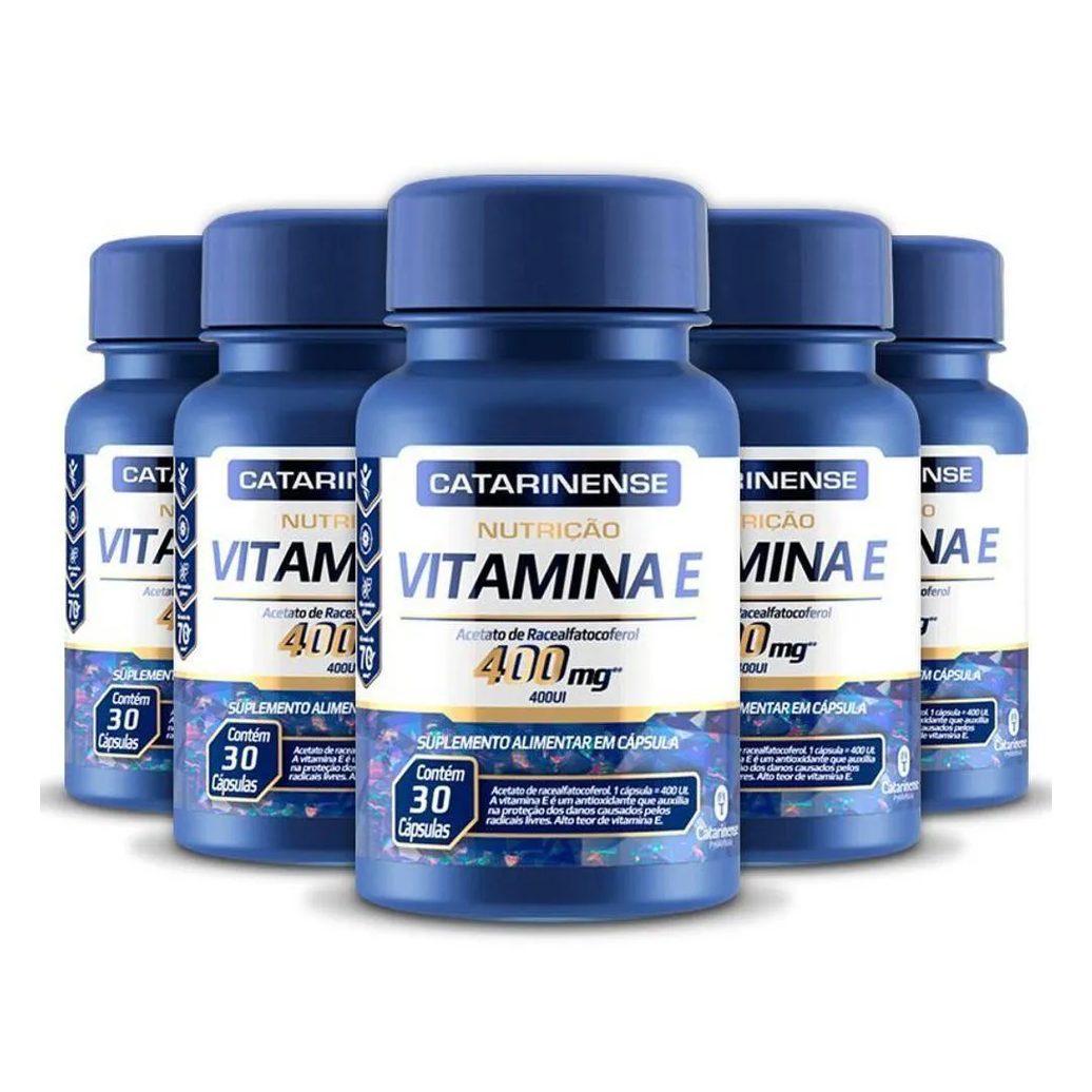 Kit 5 Vitamina e 400mg Catarinense 30 cápsulas