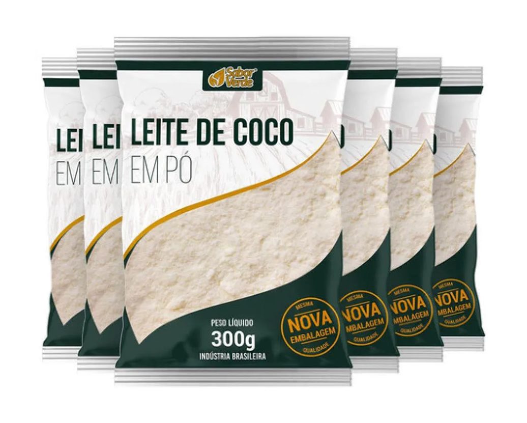 Kit 6 Leite De Coco Em Po 300G – Sabor Verde