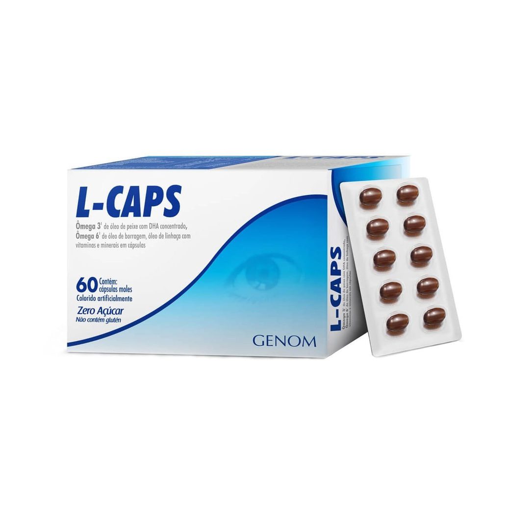 L-Caps D+ Ômega 3+Vitamina D 60 Cápsulas Moles
