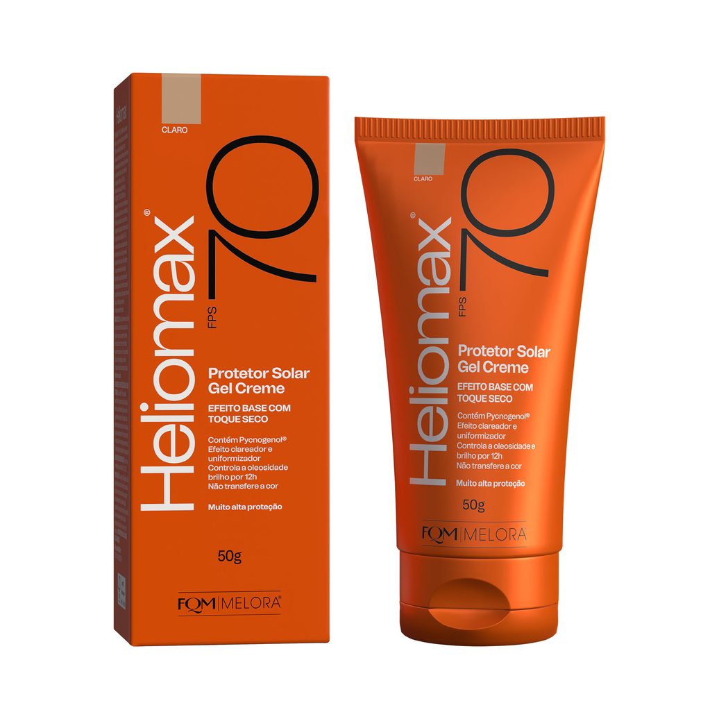 Protetor Solar Facial Heliomax FPS70 Gel Creme Cor Claro 50g