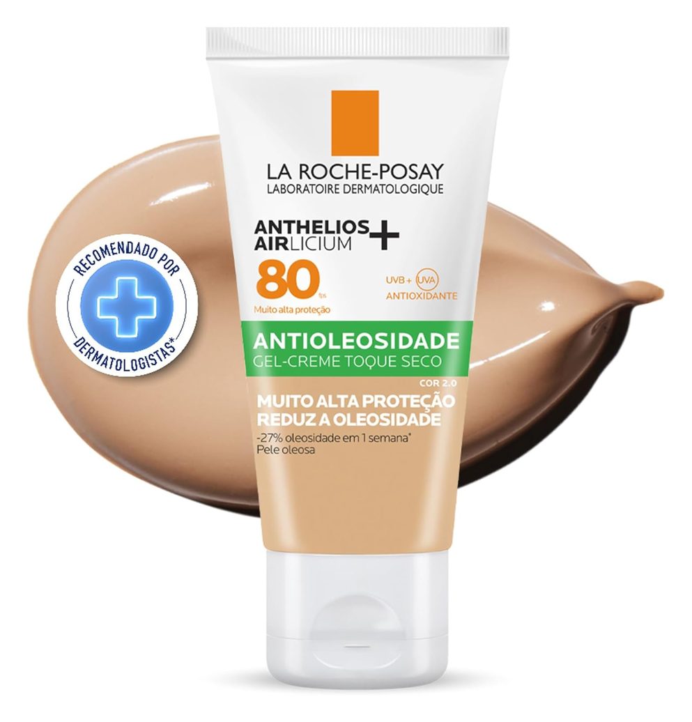 Protetor Solar Facial La Roche-Posay Anthelios Airlicium+ FPS80 Cor 2.0 40g
