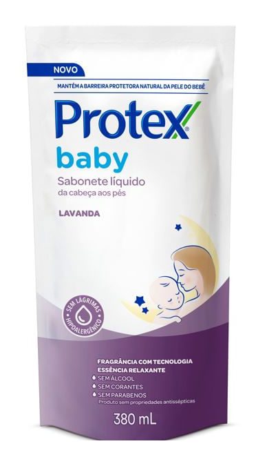 Sabonete Líquido Infantil Protex Baby Lavanda Refil 380ml