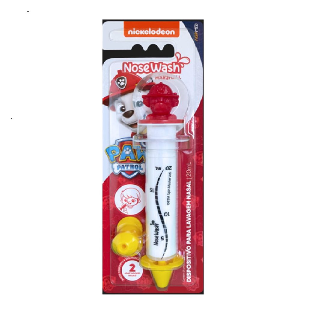 Dispositivo de Lavagem Nasal Nosewash Patrulha Canina Marshall 20ml + 2 Adaptadores