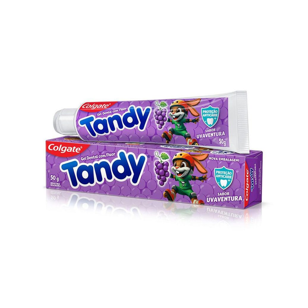 Gel Dental Infantil Colgate Tandy Com Flúor Anticáries Sabor Uva 50g