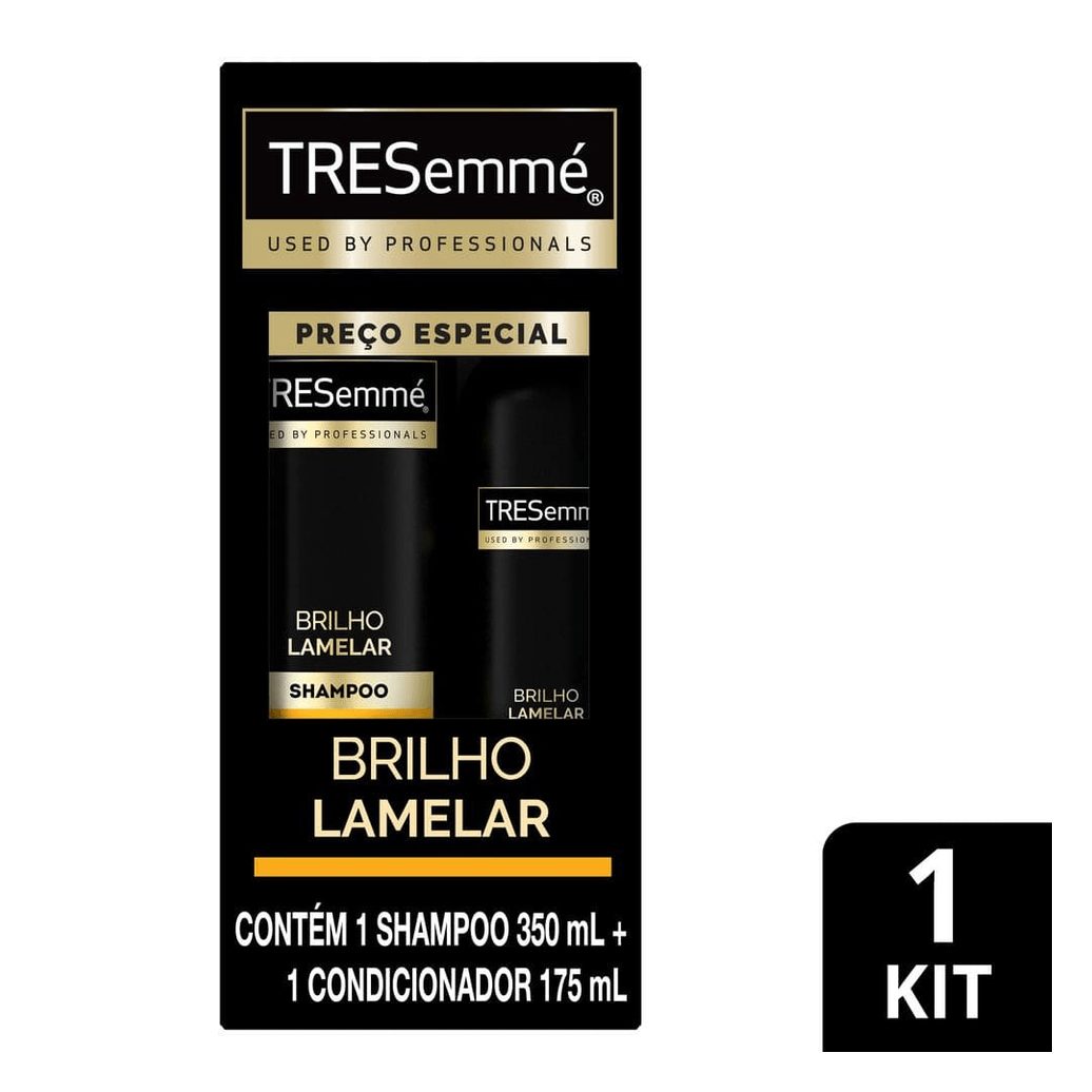 Kit Shampoo TRESemmé Brilho Lamelar 350ml 1 Unidade + Condicionador TRESemmé Brilho Lamelar 175ml 1 Unidade