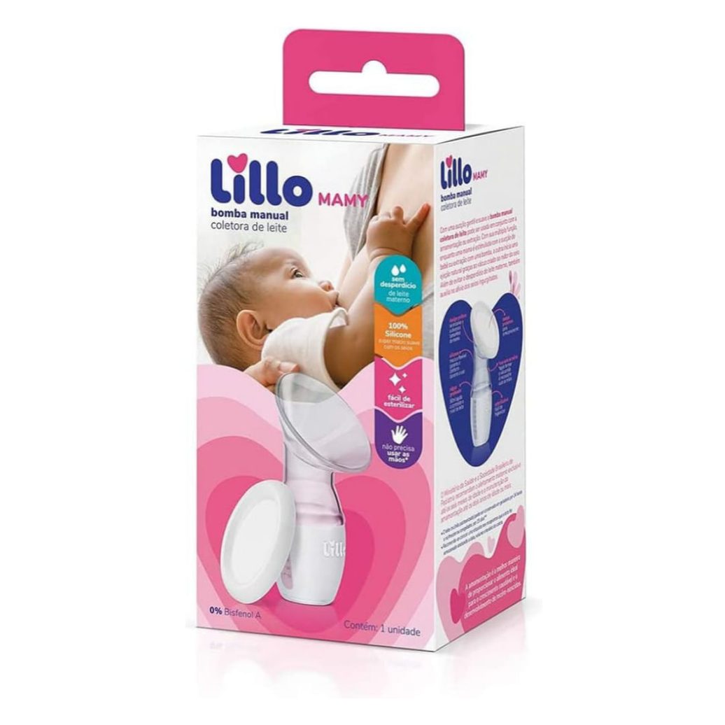 Bomba de Tirar Leite Lillo Mamy Manual Tampa Protetora Silicone 90ml 1 Unidades