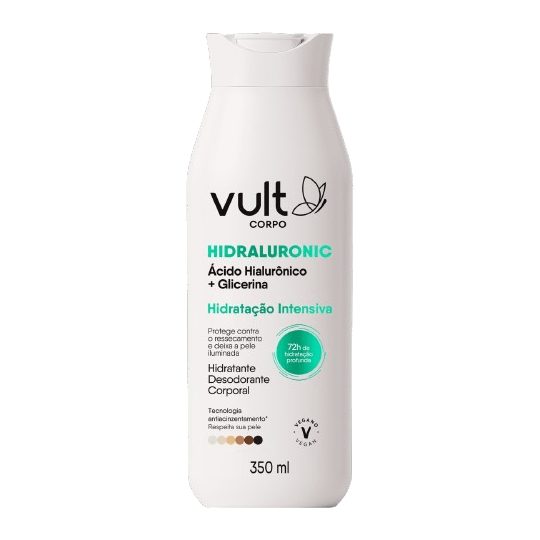 Loção Corporal Desodorante Vult Hidraluronic com Ácido Hialurônico Hidratação Intensiva 350ml