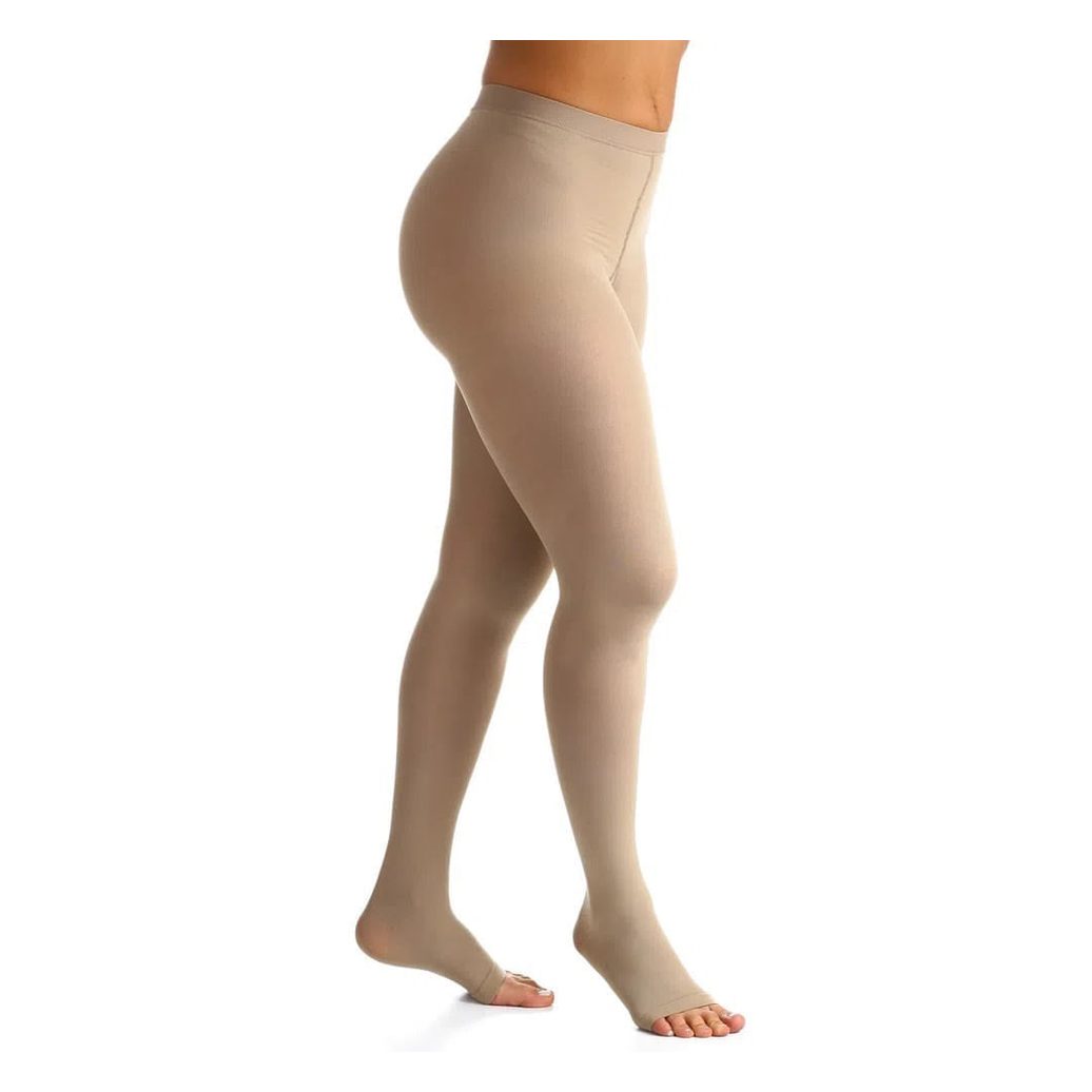 Meia-Calça Sigvaris Materna 30-40mmHg Aberta Bege - Tamanho G3