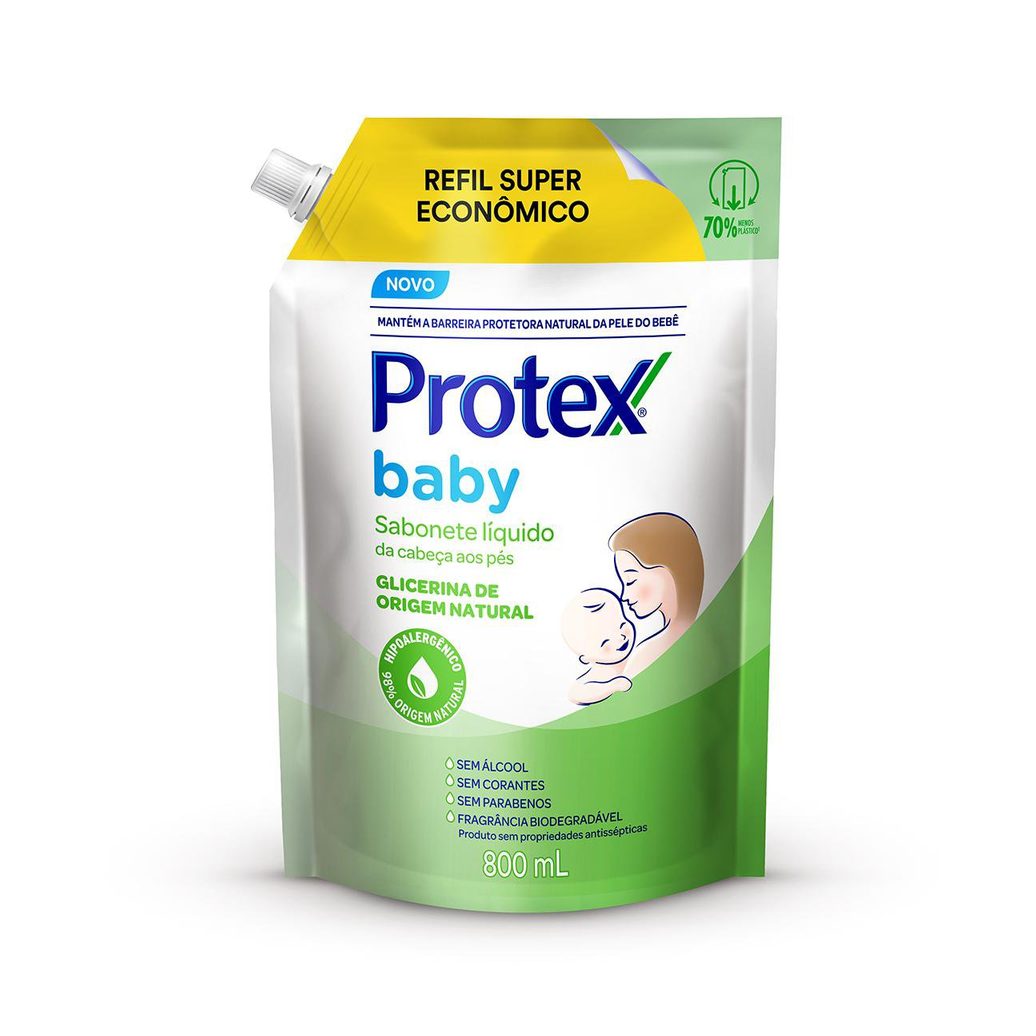 Sabonete Líquido Infantil Protex Baby Glicerina Refil 800ml