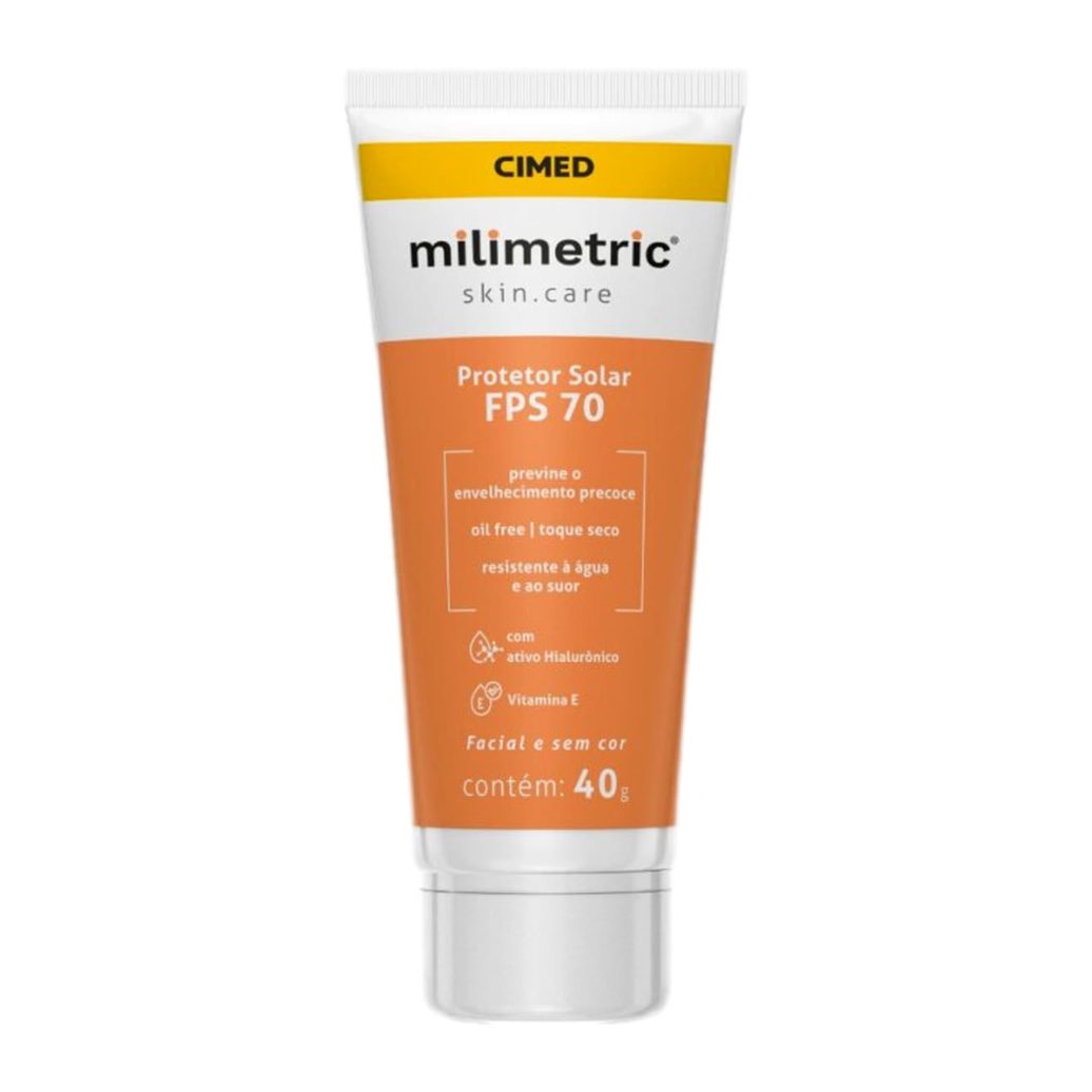 Protetor Solar Facial Milimetric Toque Seco FPS70 40g