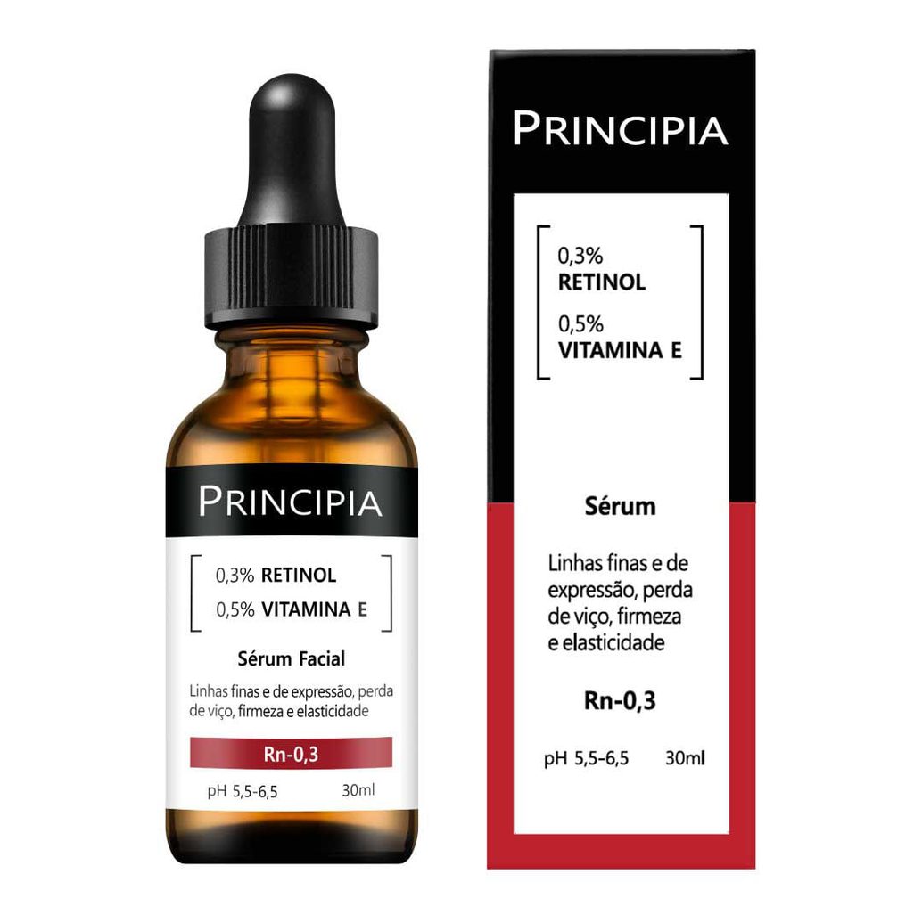 Sérum Principia com 0,3% Retinol e 0,5% Vitamina E 30ml