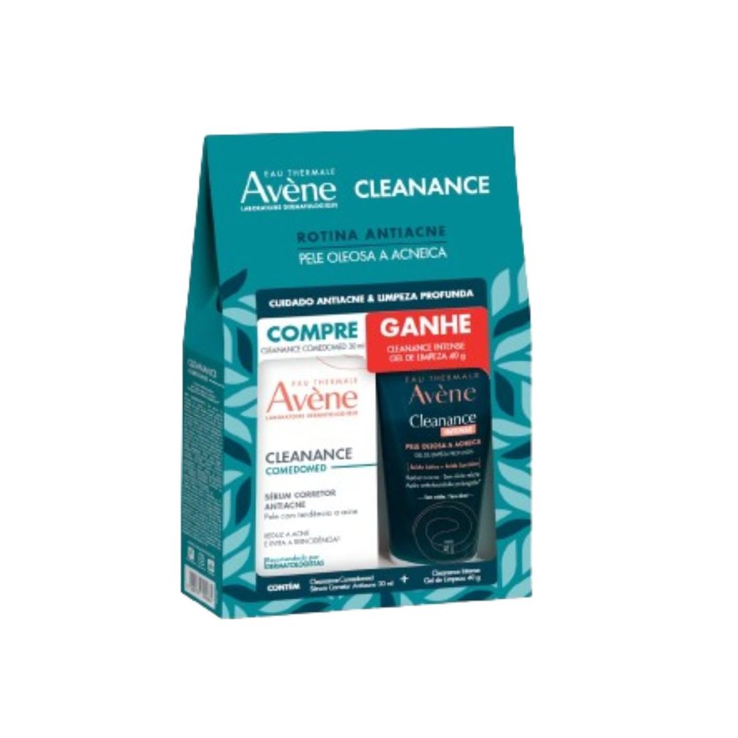 Kit Cleanance Rotina Antiacne: Sérum Avène Cleanance Comedomed 30ml 1 Unidade + Gel de Limpeza Cleanance Intense 40g 1 Unidade