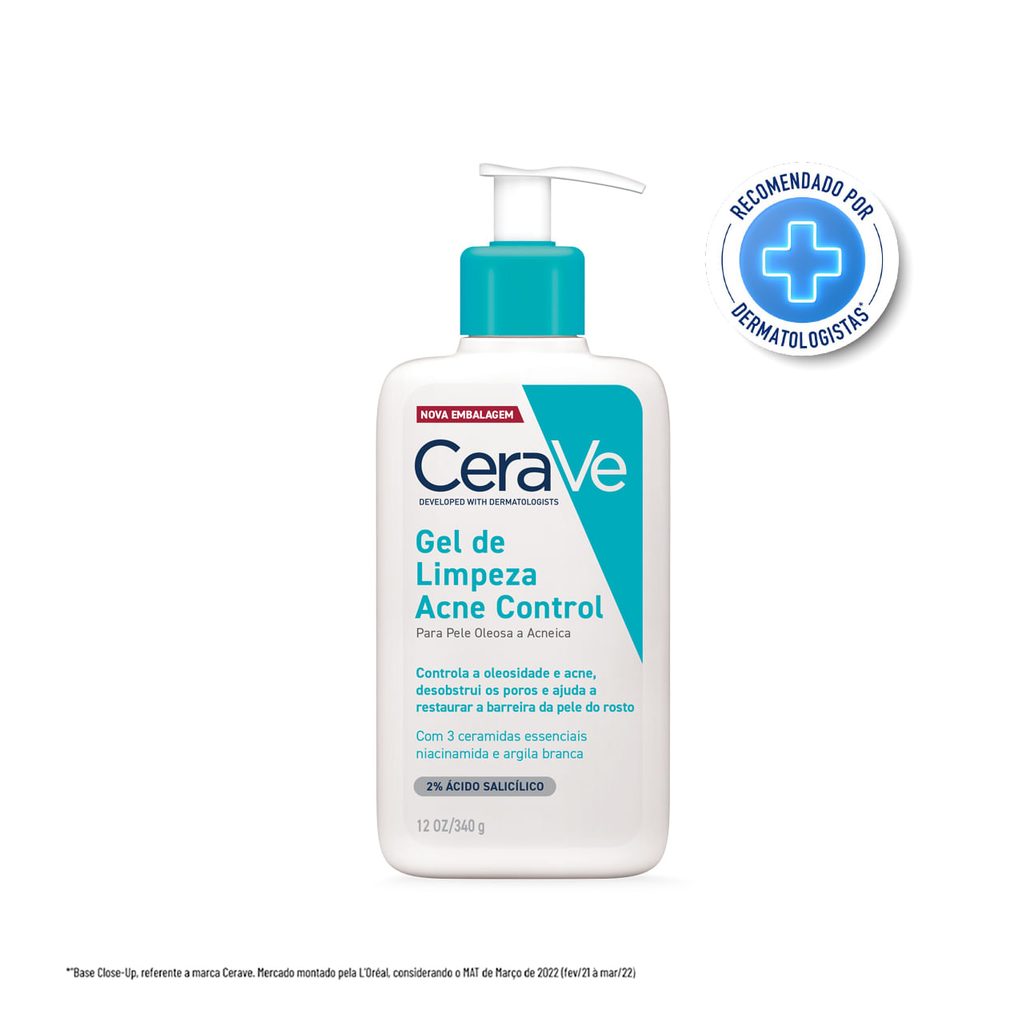 Gel de Limpeza Facial CeraVe Acne Control 340g