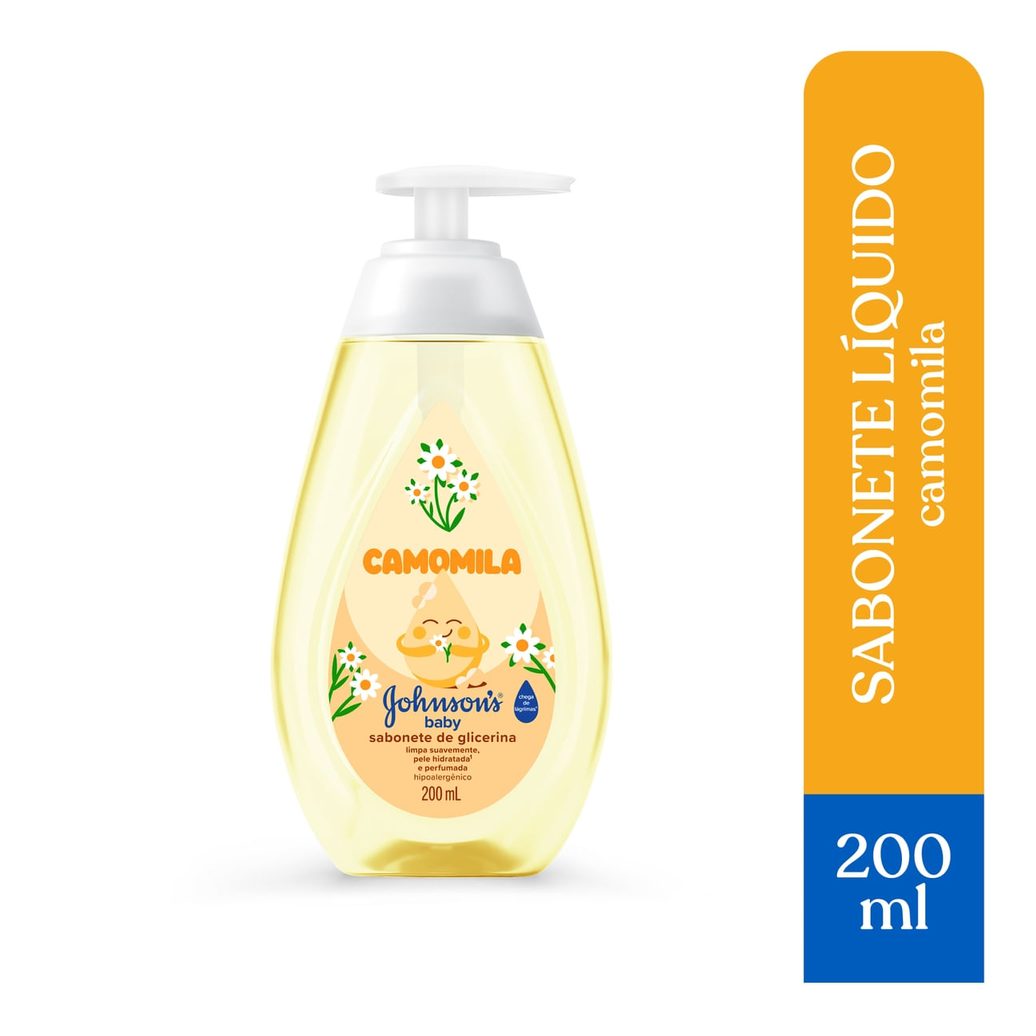 Sabonete Líquido Infantil Johnson's Baby Glicerina Camomila 200ml