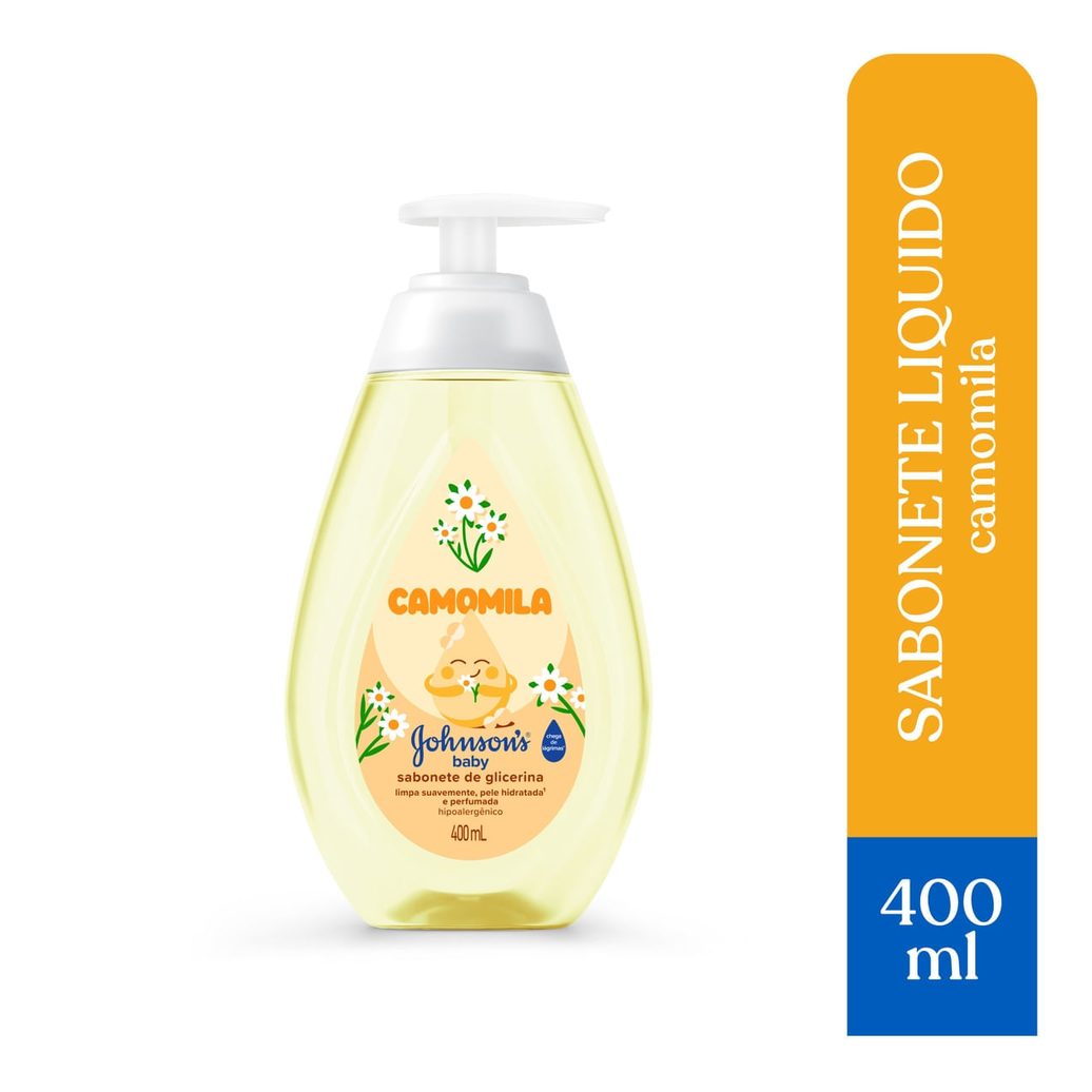Sabonete Líquido Infantil Johnson's Baby Glicerina Camomila 400ml