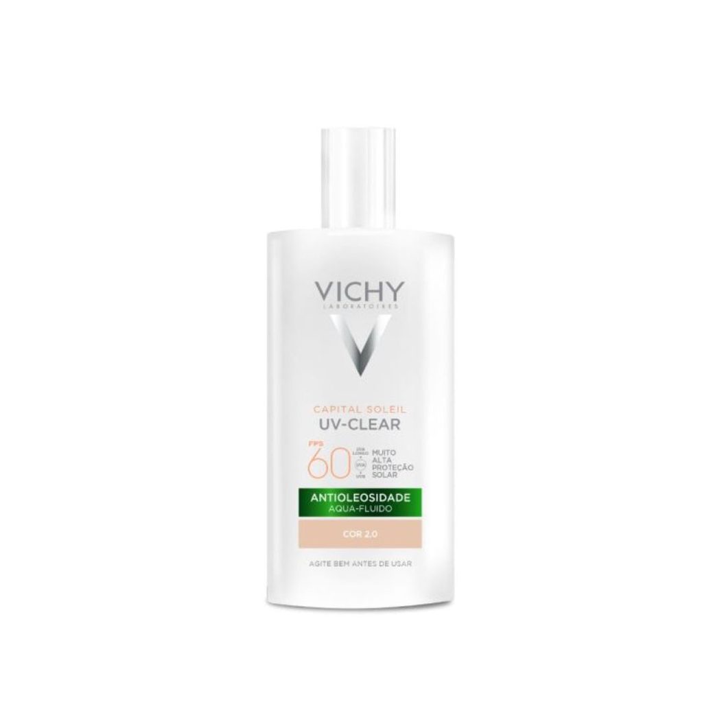 Protetor Solar Facial Vichy Capital Soleil UV-Clear FPS60 Antioleosidade Cor 2.0 40g