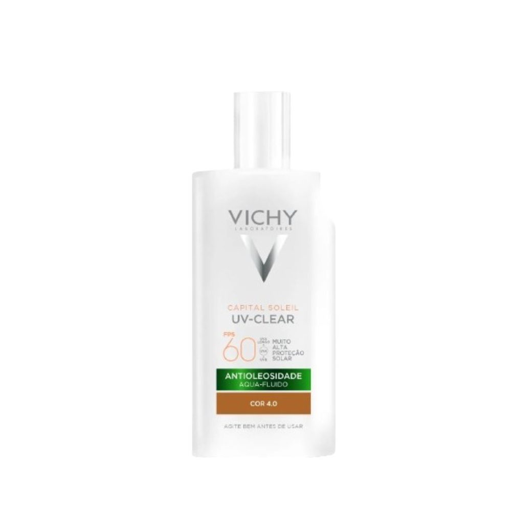 Protetor Solar Facial Vichy Capital Soleil UV-Clear FPS60 Antioleosidade Cor 4.0 40g