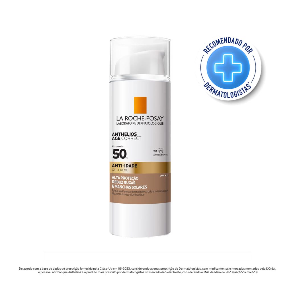 Protetor Solar Facial La Roche-Posay Anthelios Age Correct Anti-idade FPS50 Gel Creme Cor 4.0 50g