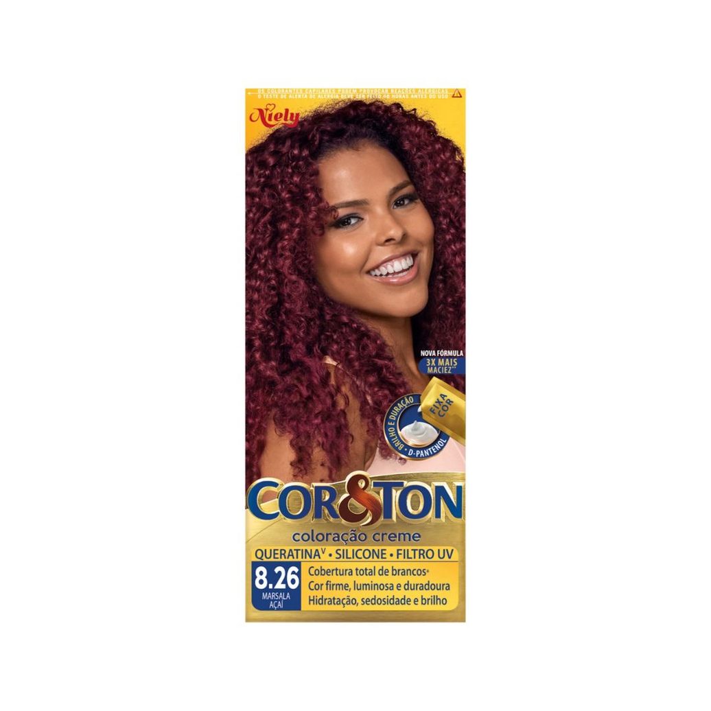 Tinta Niely Cor&Ton 8.26 Marsala Açaí