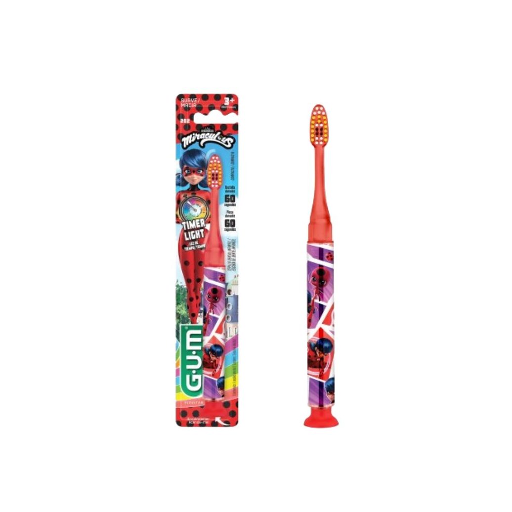 Escova Dental Infantil GUM Miraculous Cerdas Macias 1 Unidade