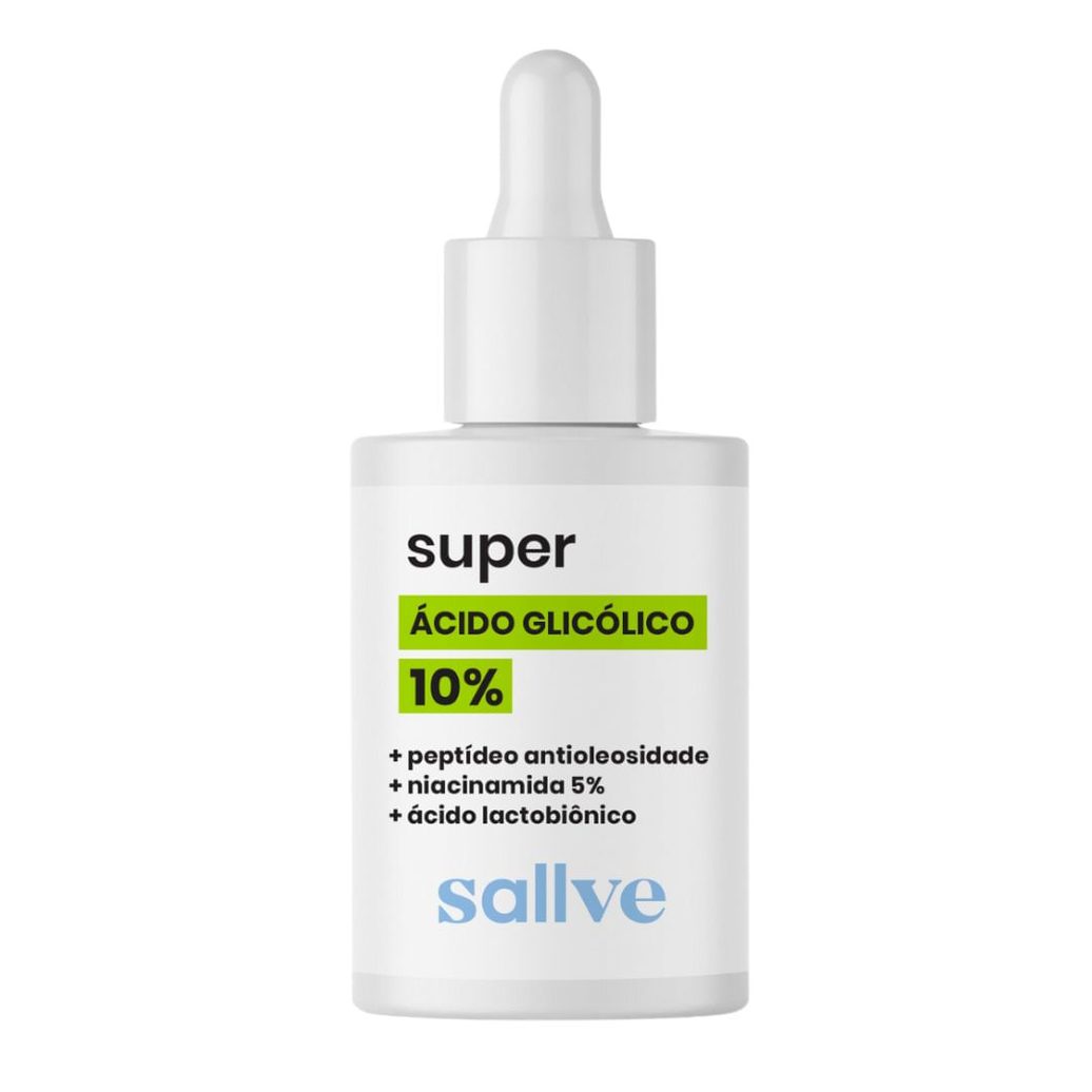 Sérum Facial Sallve Super Antioleosidade Ácido Glicólico 10% 30ml