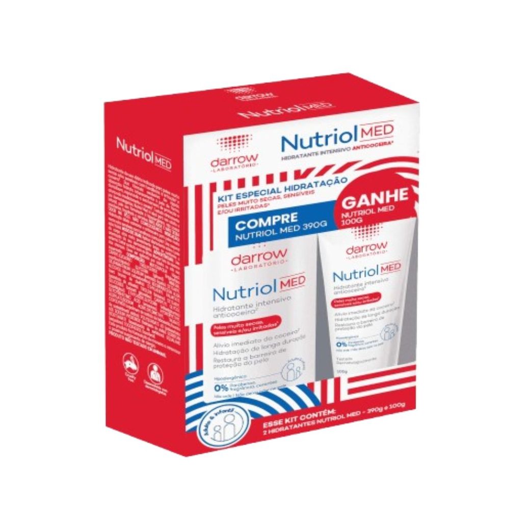 Kit Loção Hidratante Darrow Nutriol Med Corporal 390g 1 Unidade + Loção Hidratante Darrow Nutriol Med 100g Corporal 1 Unidade