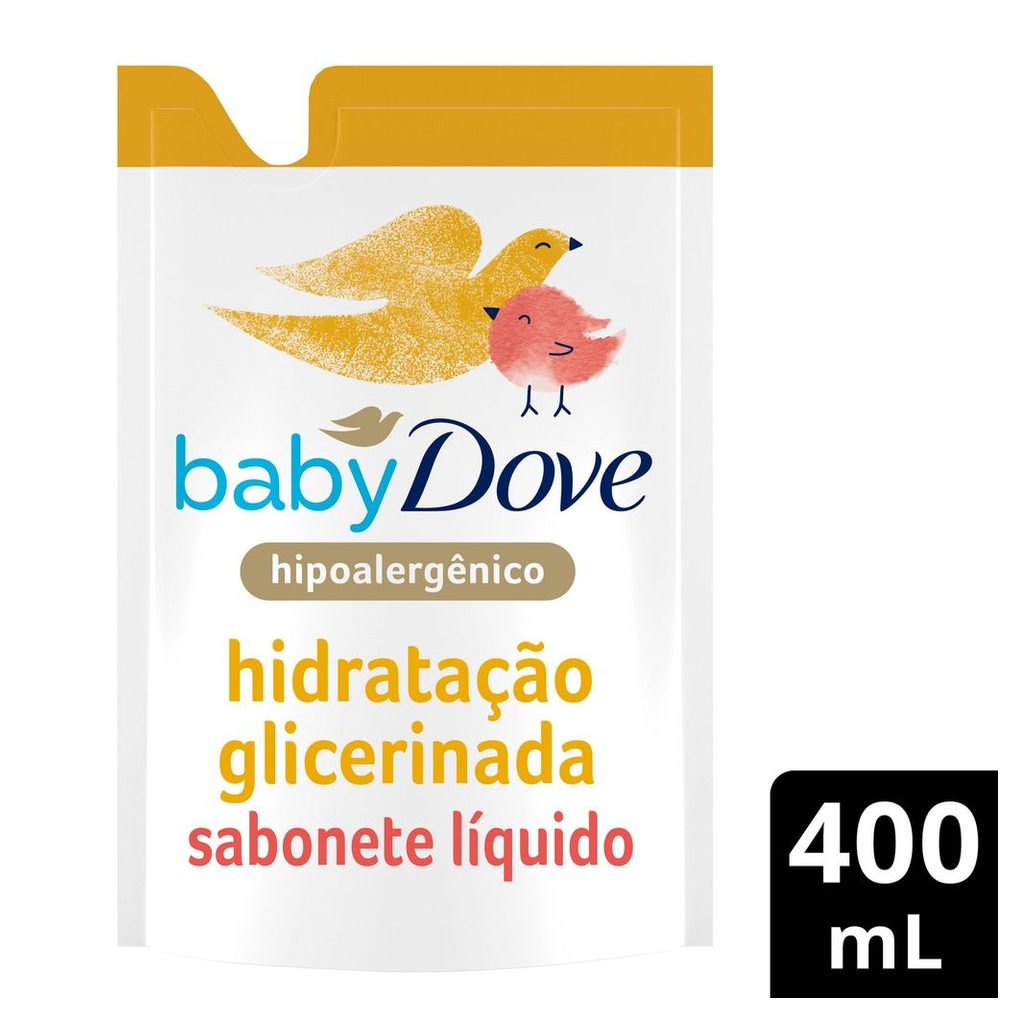 Sabonete Líquido Infantil Baby Dove Hidratação Glicerinada Refil 400ml