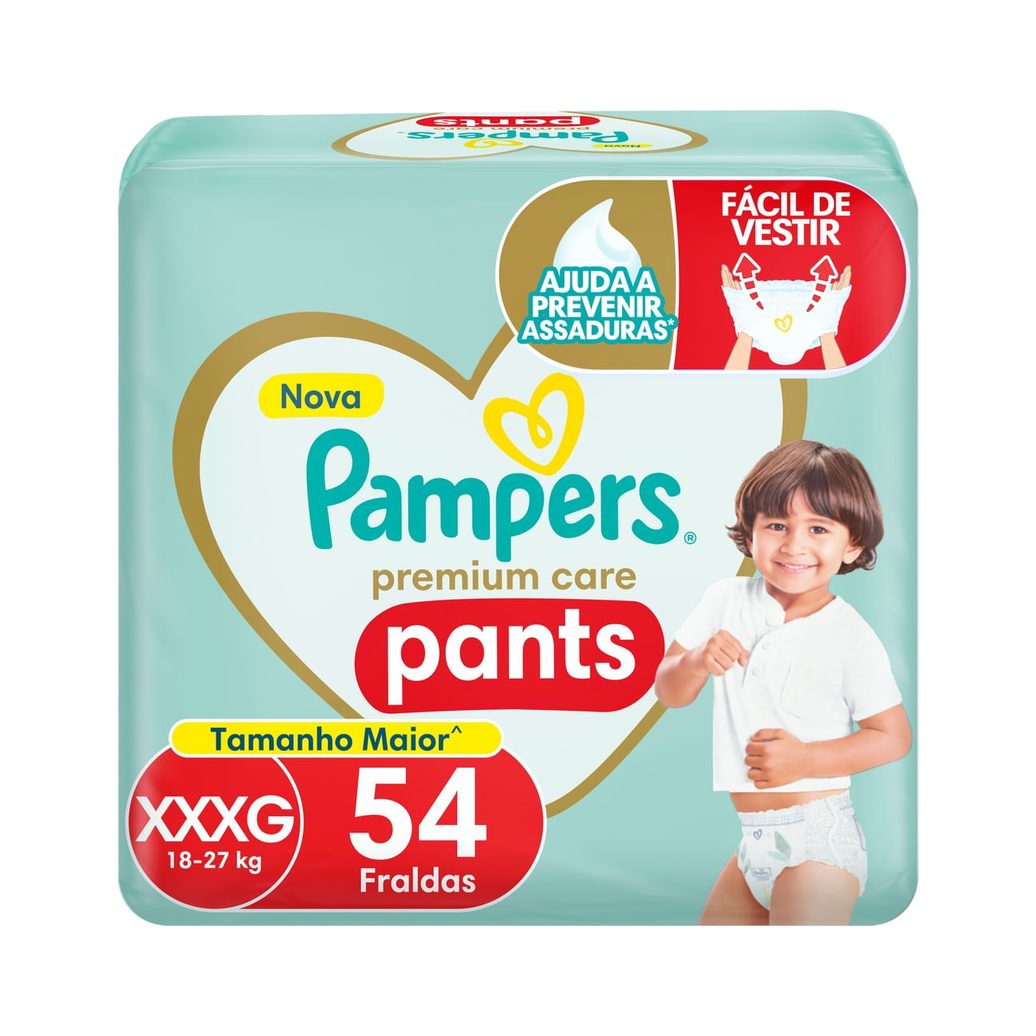 Fralda Pampers Pants Premium Care XXXG 54 Unidades