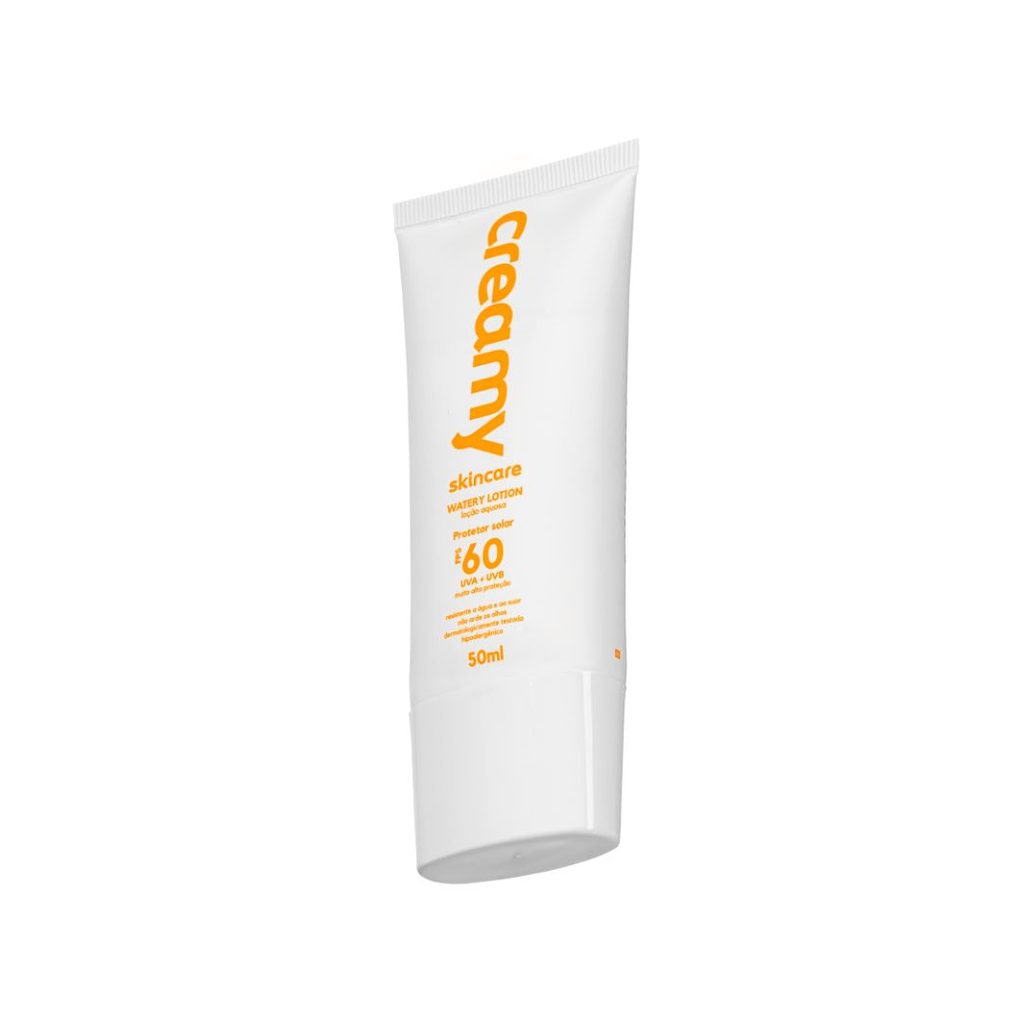 Protetor Solar Creamy Watery Lotion FPS60 Toque Seco Resistente à Água 50ml