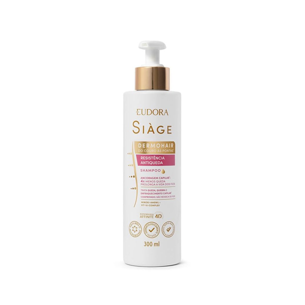 Shampoo Eudora Siàge DermoHair Resistência Antiqueda 300ml