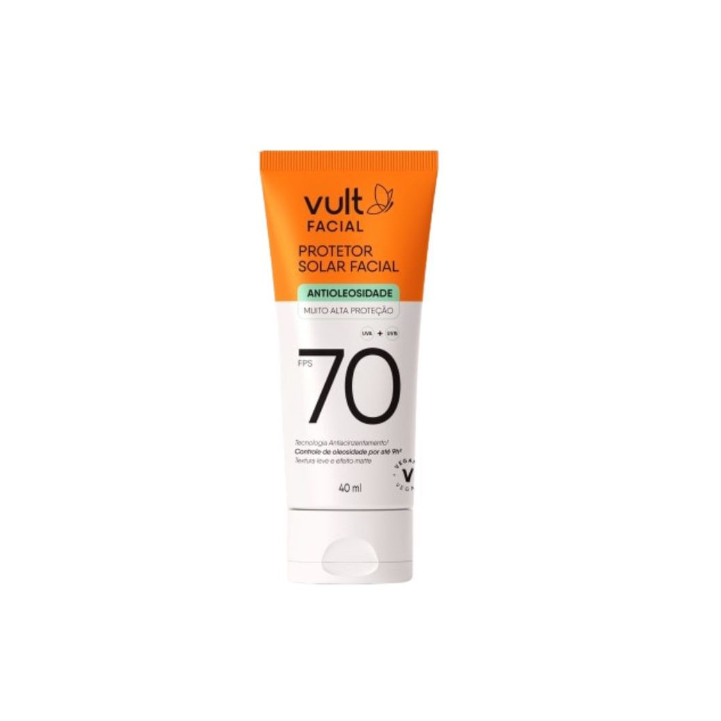 Protetor Solar Facial Vult Antioleosidade e Efeito Matte FPS70 40ml