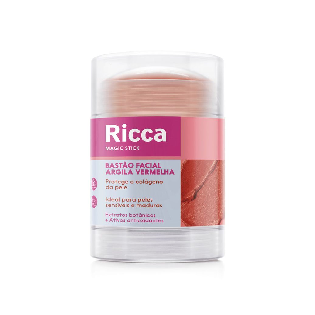 Bastão Facial Ricca Magic Stick Apaga Poros Antioleosidade Stick 80g