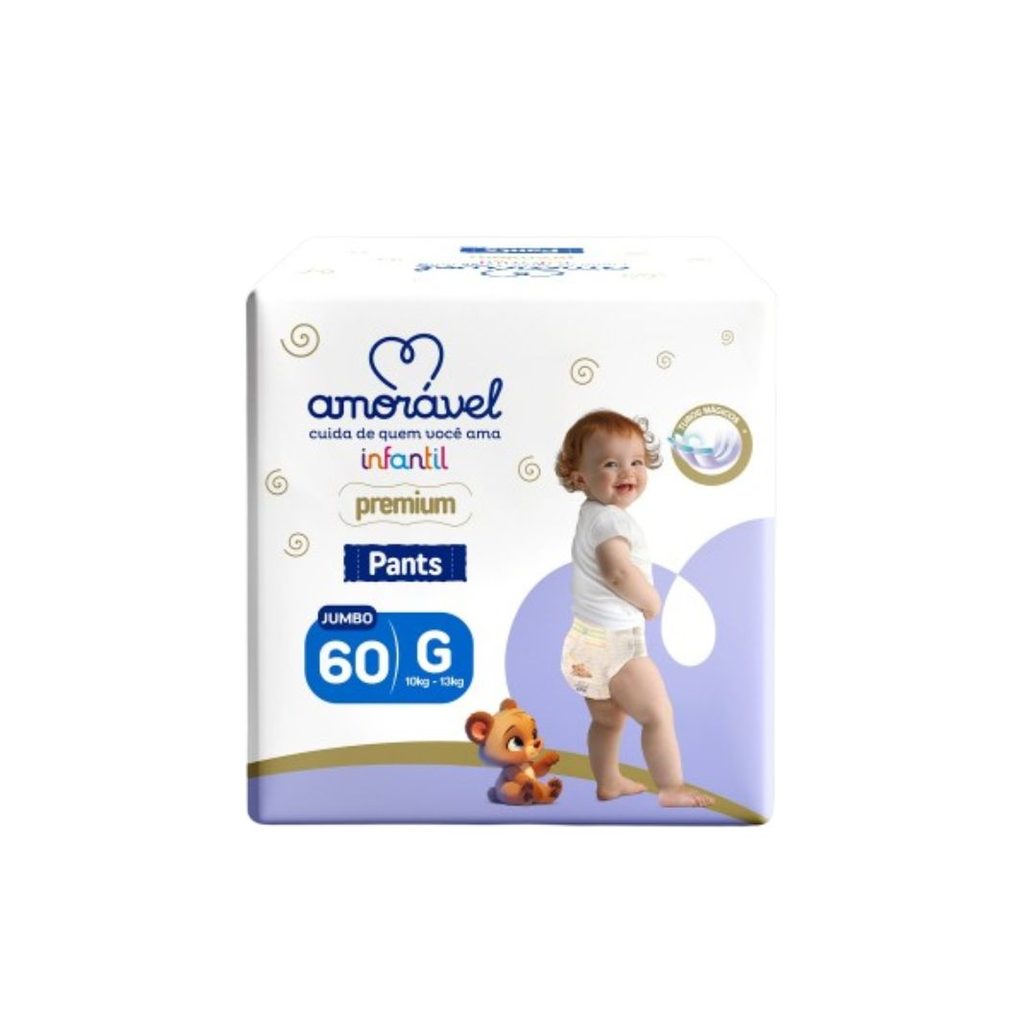 Fralda Amorável Pants G 60 Unidades