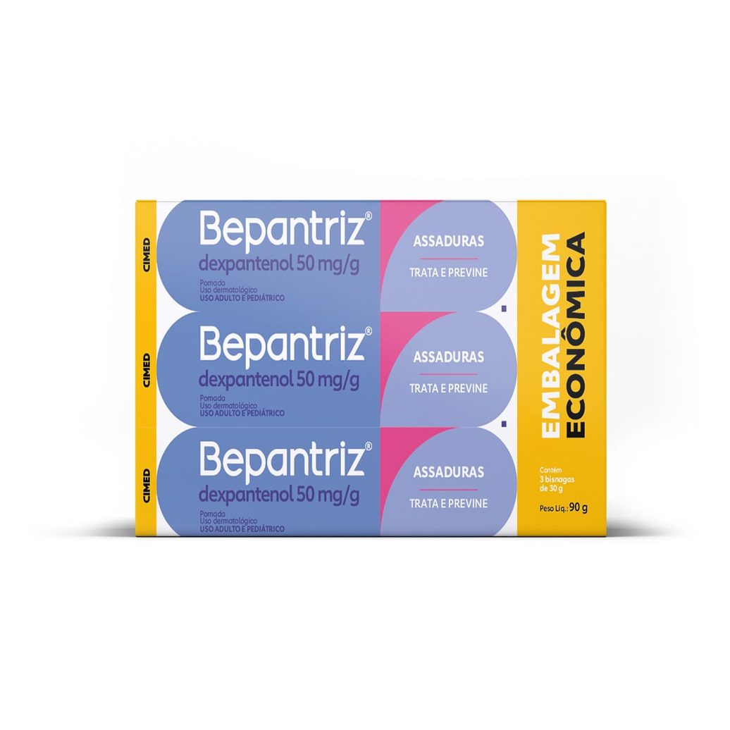 Kit Pomada para Assadura Bepantriz 30g 3 Unidades