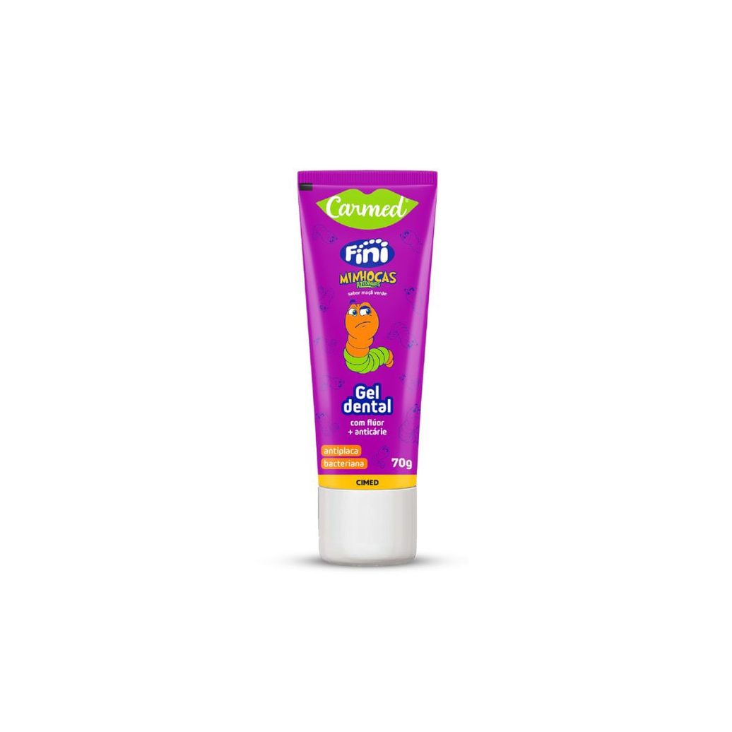 Gel Dental Carmed Fini Minhoca Anticáries com Flúor 70g