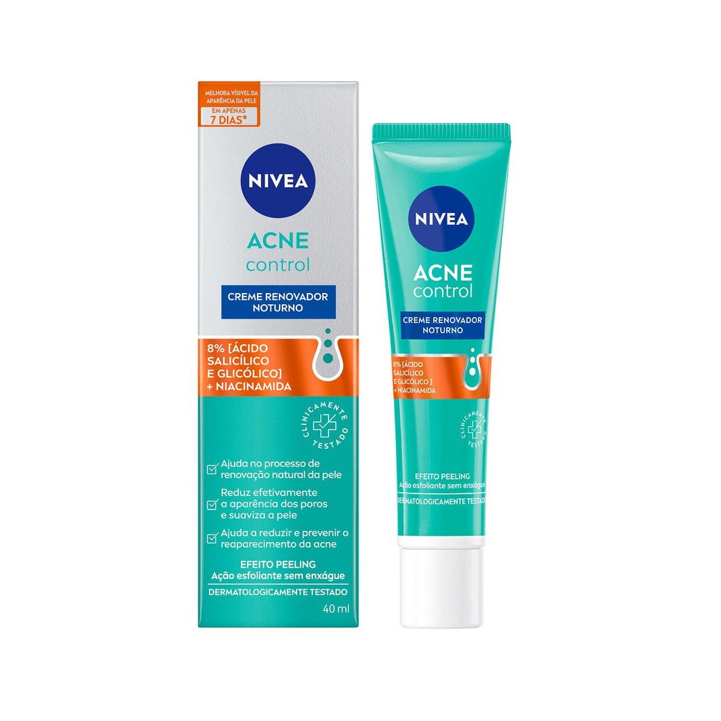 Creme Facial Nivea Acne Control Renovador Noturno 40ml
