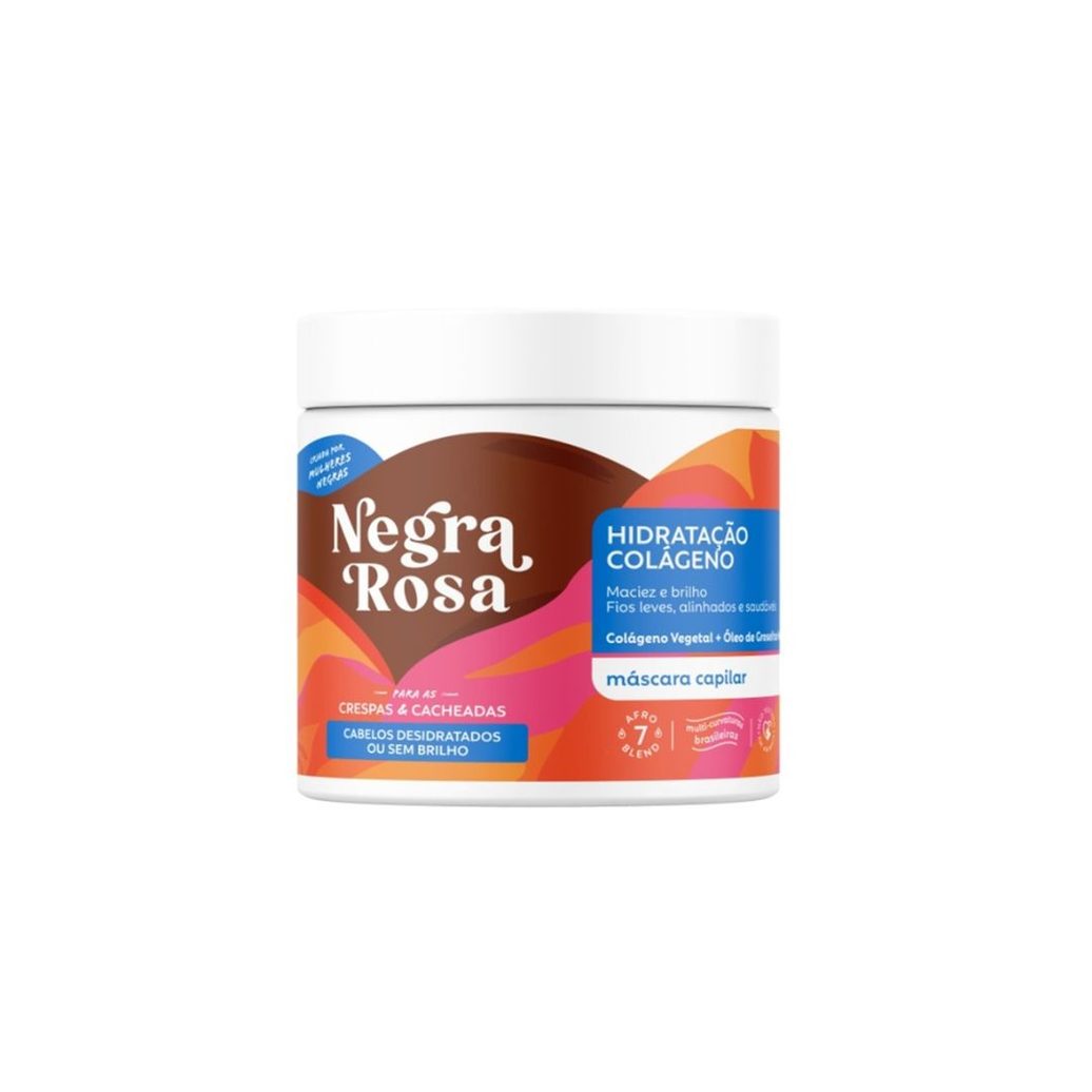 Máscara De Tratamento Negra Rosa Hidratação Colágeno 500g