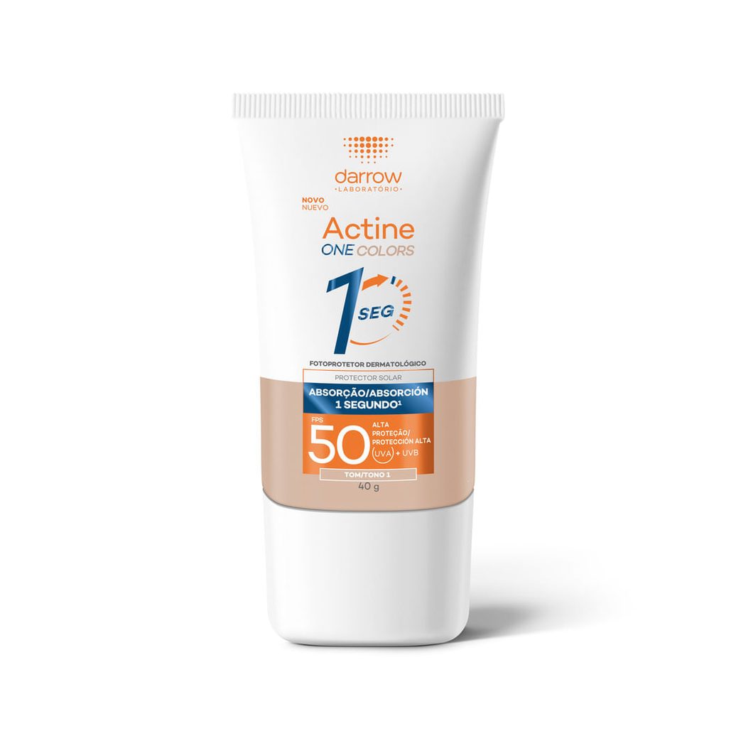 Protetor Solar Facial Darrow Actine Cor 1 One Colors Fps50 40g