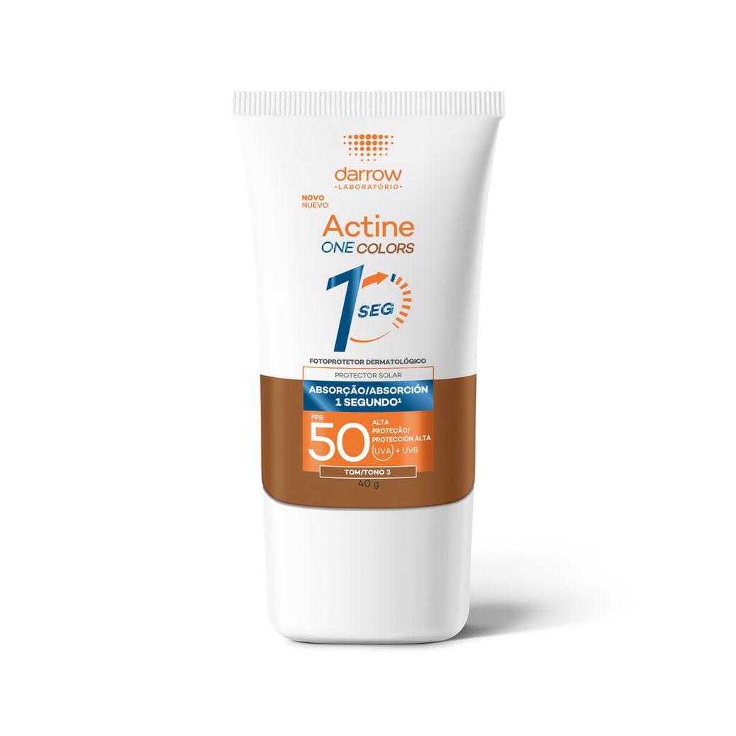 Protetor Solar Facial Dw Actine One Escuro Spf50 40g