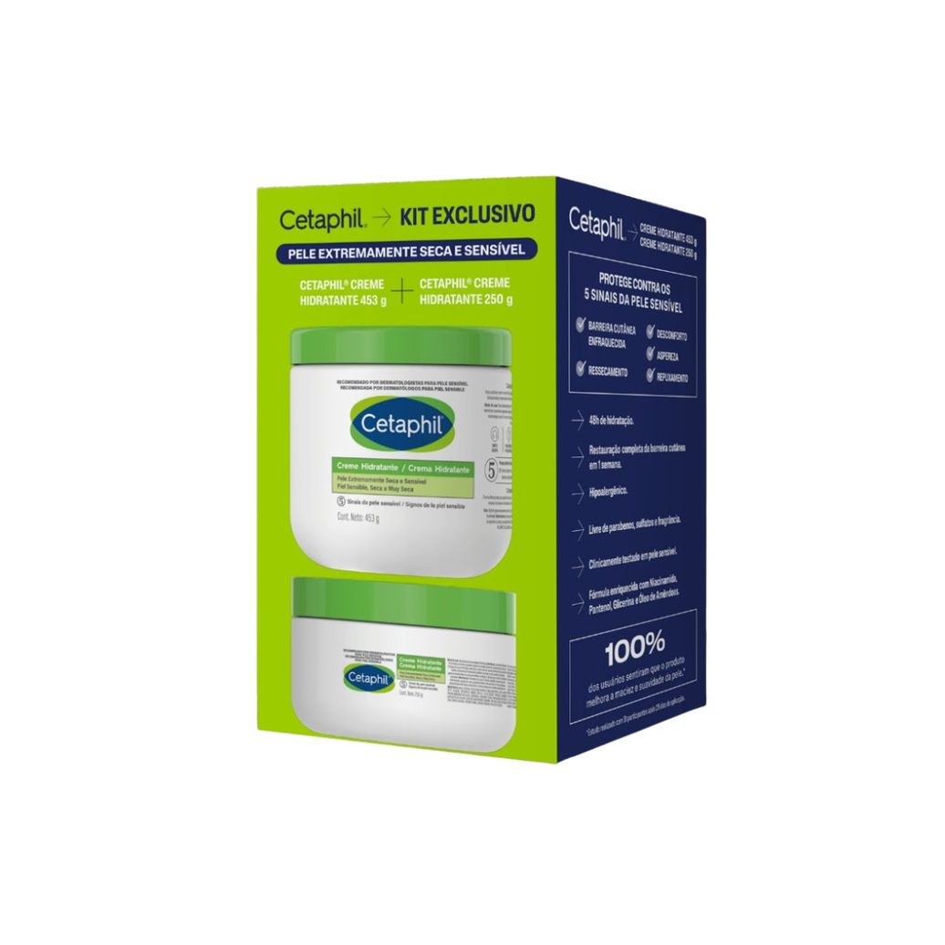Kit Cetaphil Creme Hidratante 453g + Creme Hidratante 250g