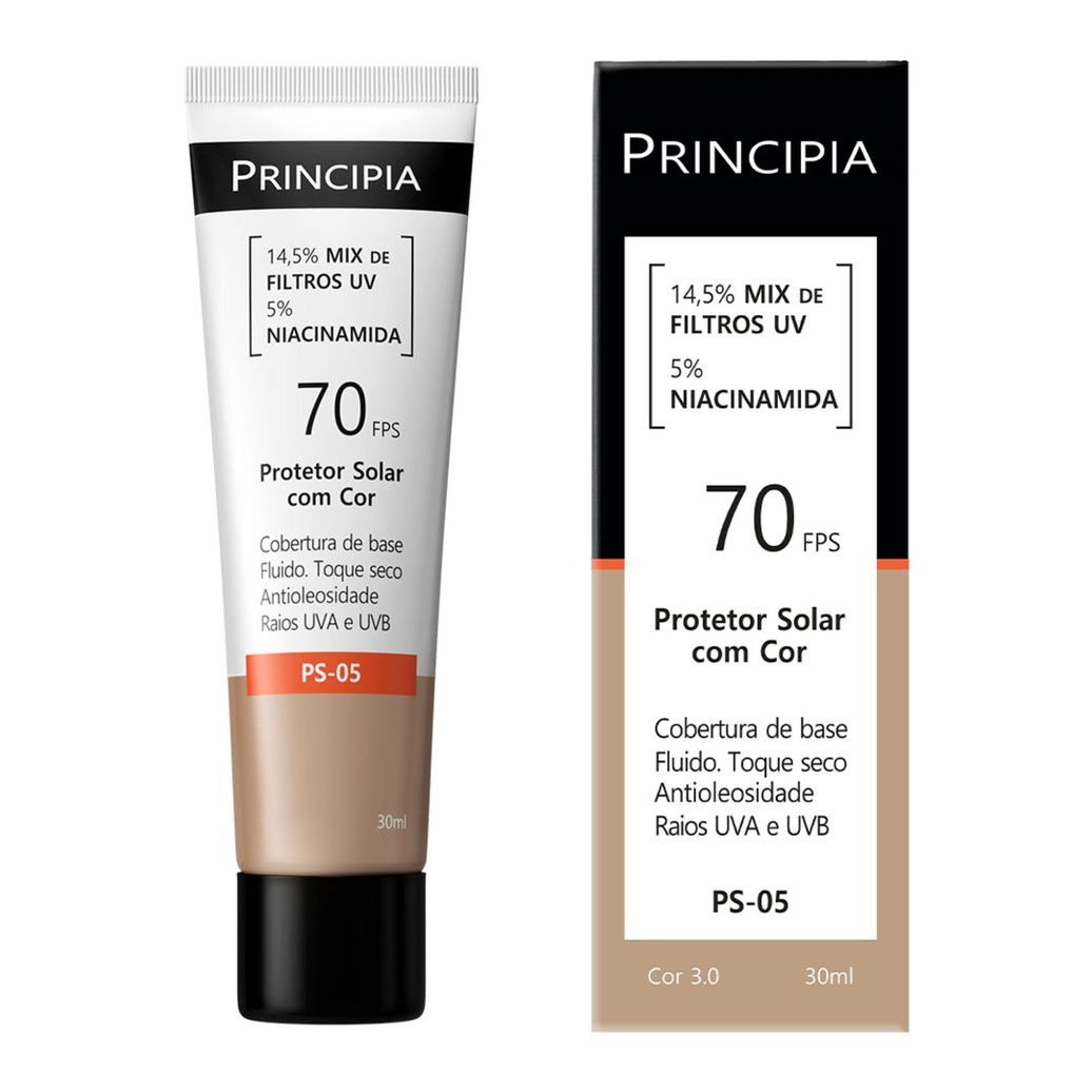 Protetor Solar Facial Principia Ps-05 Cor 3.0 Fps70 30ml