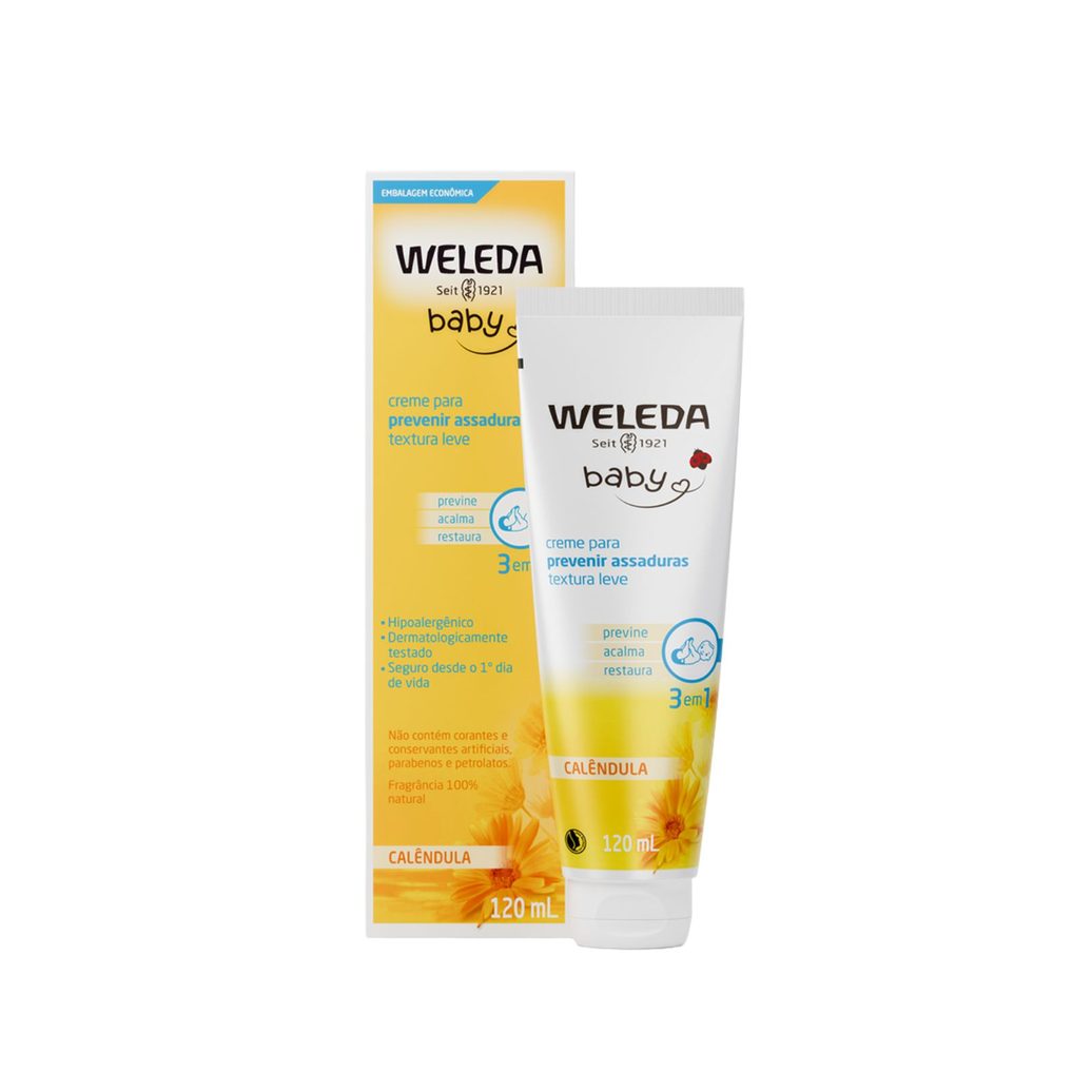 Creme Para Previnir Assadura Weleda Calendula Baby Creme 120 Ml